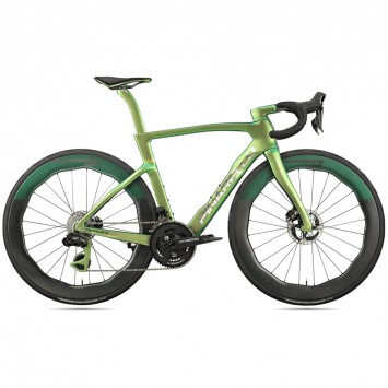 2025 Pinarello Dura Ace Di2 – SRM Crankset – Luxter Green 1k Road Bike | WAREHOUSEBIKE