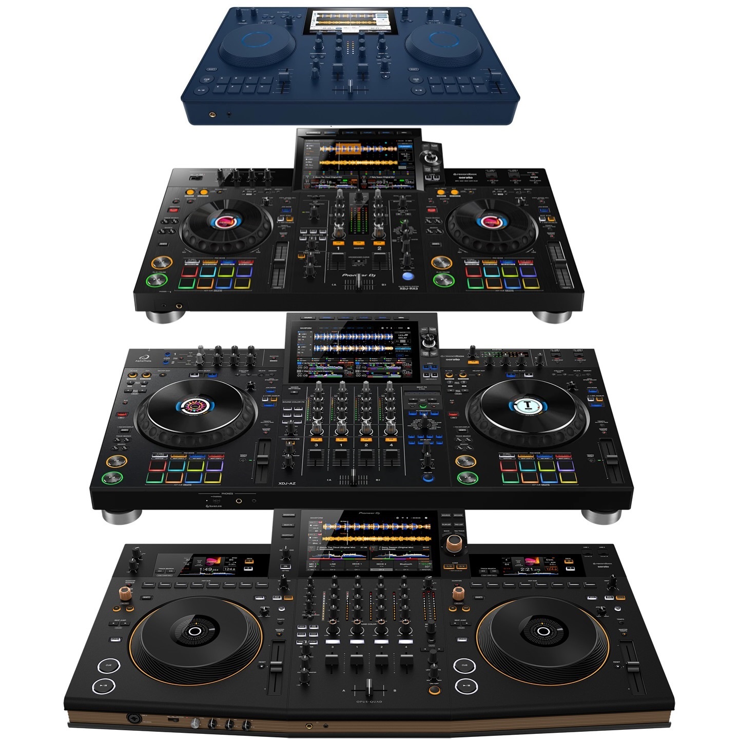 digitale mixers, analoge mixers, rackmixers, DJ-controllers, MIDI-controllers, synthesizers,